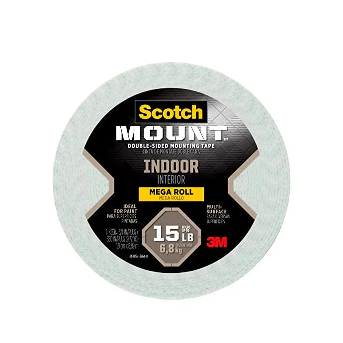 3M Scotch Mount Indoor Double-Sided Mounting Tape Mega Roll 110H-Long-DC, 1/2 in x 75 in - Image 2