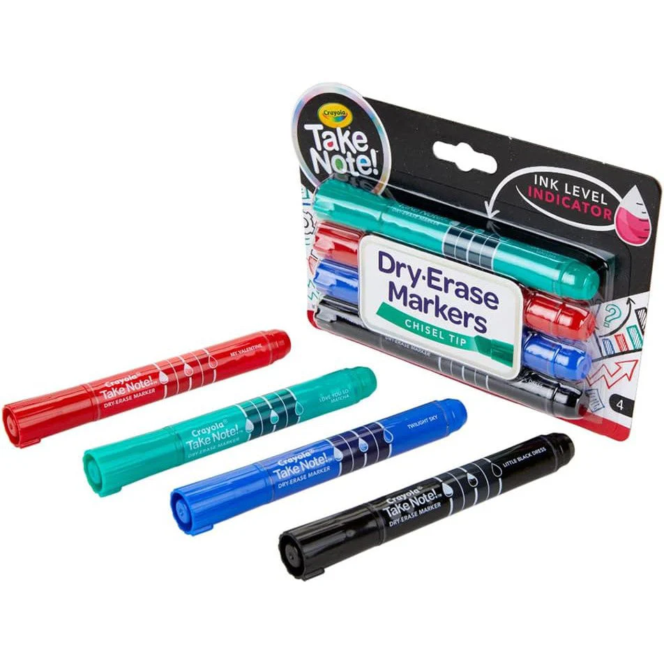 Crayola 4CT.TAKE NOTE BROAD LINE DRY-ERASE.COLORED - Image 2