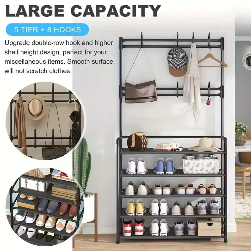 5 Layer Clothe & Shoe Rack - Image 3