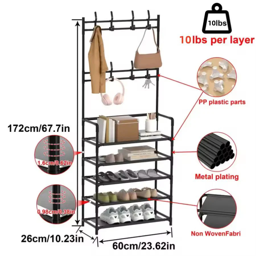 5 Layer Clothe & Shoe Rack - Image 6
