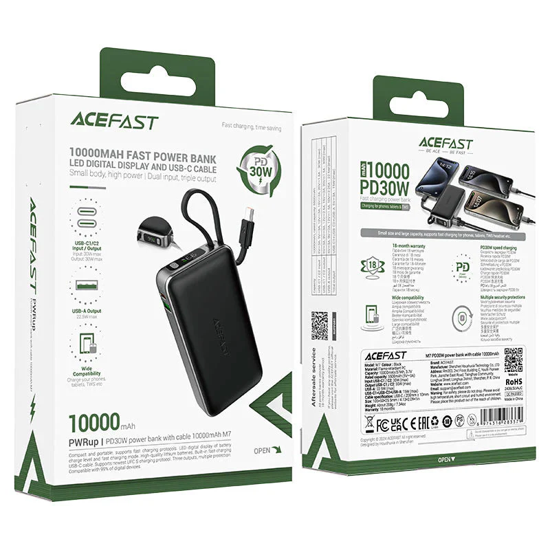 Acefast 10000mAh Fast Charge Power Bank M7 PD30W - Image 4