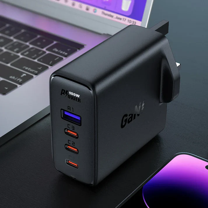 Acefast A40 GaN 100W Fast Charger – UK Plug + 4 Ports & Cable - Image 4