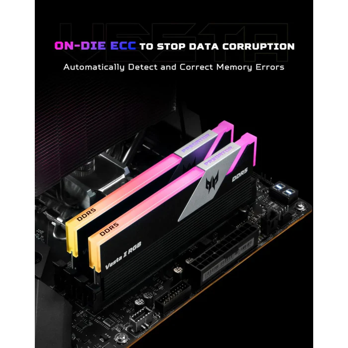 Acer Predator Vesta II RGB 32GB (2x16GB) DDR5 6000MHz CL34 Desktop Memory Kit - Silver - Image 6