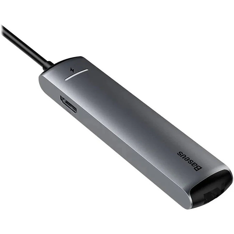 Adapter Baseus Adapter USB-C To 3XUSB HDMI USB-C 6in1 Silver - Image 4