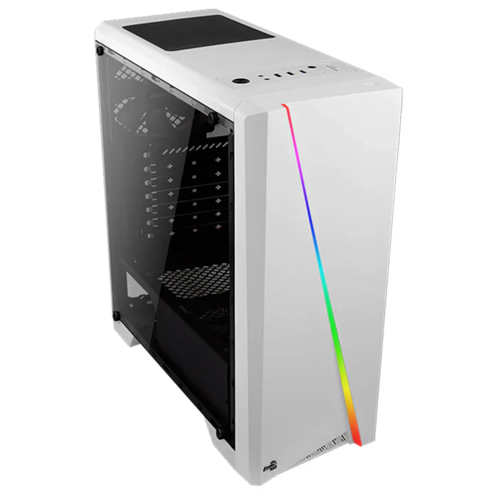 Aerocool Cylon RGB ATX Mid Tower Case - White - Image 3