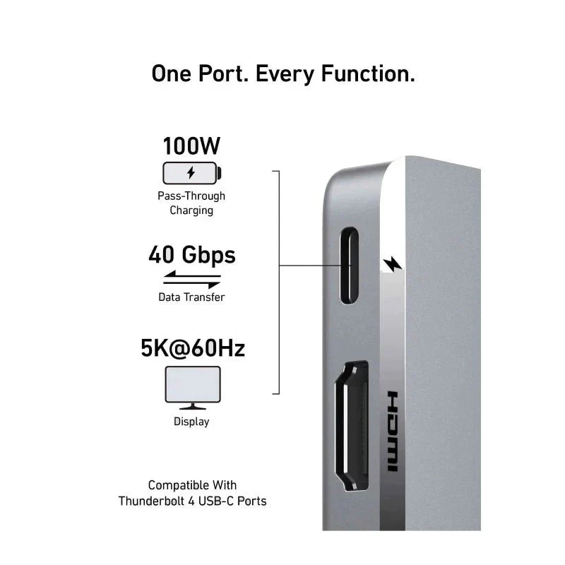 Anker 547 USB-C Hub 7-in-2, for MacBook Silver - Image 2