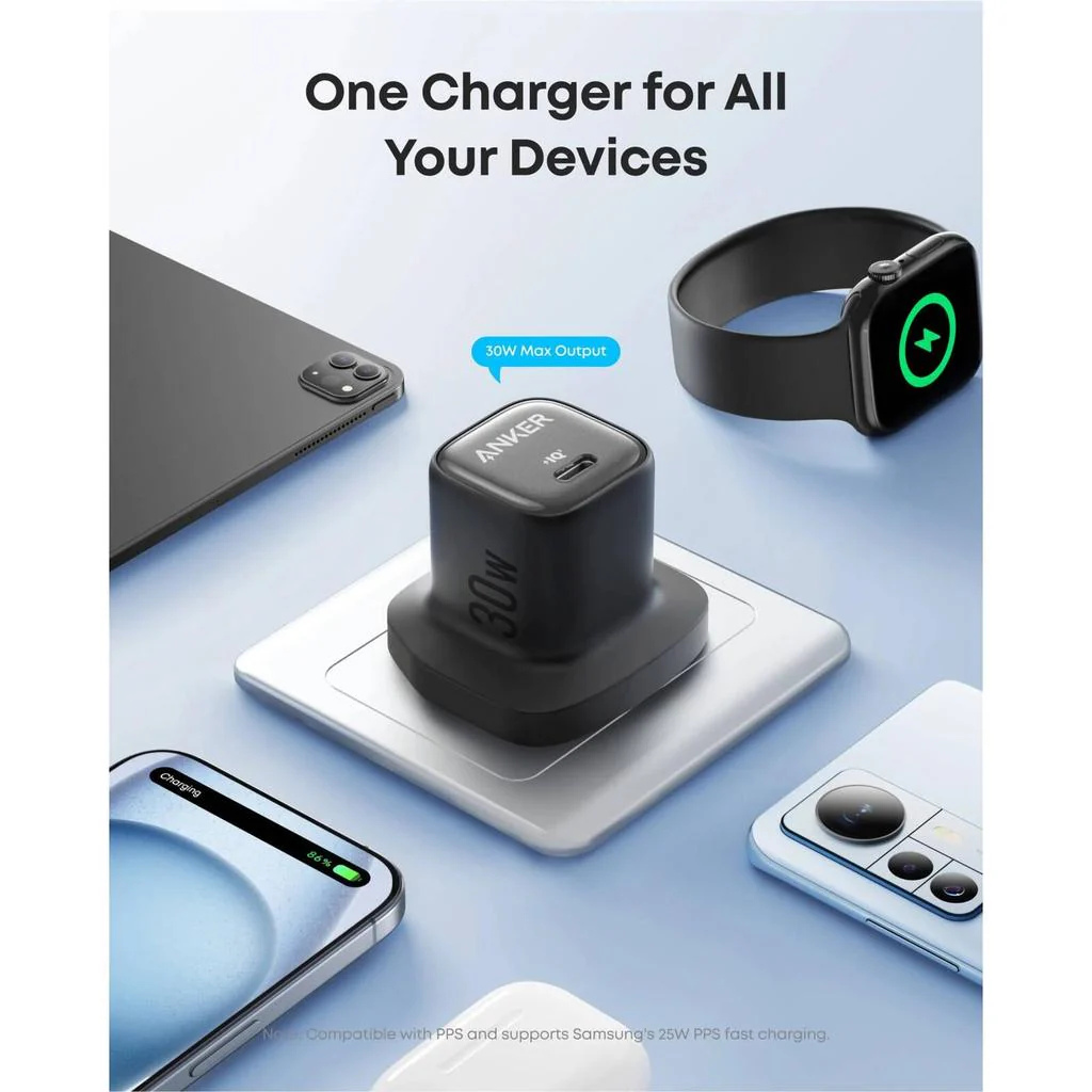 Anker Zolo Charger - 30W / USB-C / Black - Image 3