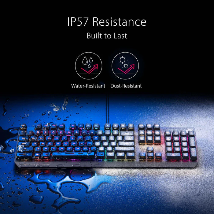 Asus XA05 ROG Strix Scope RX RED Optical Mechanical Switch RGB Wired Gaming Keyboard, Arabic, Black - Image 8