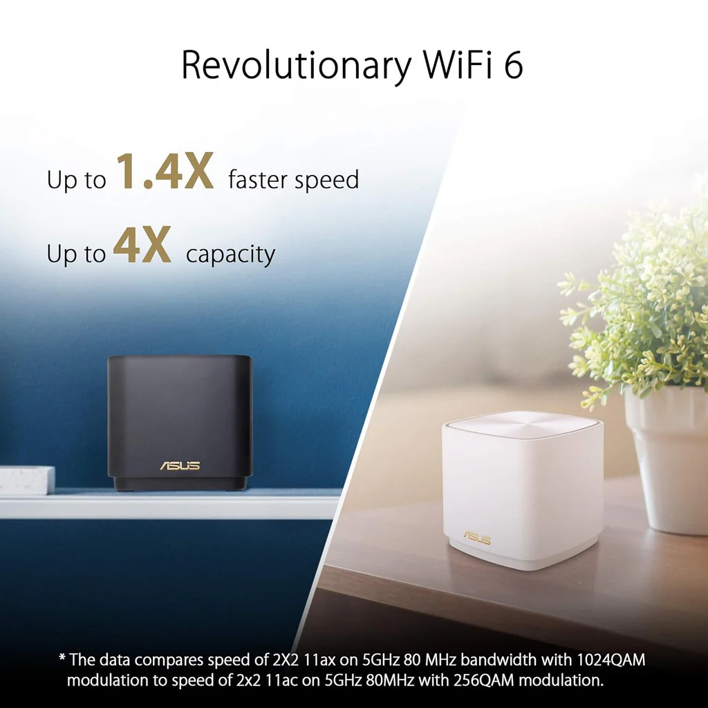 ASUS ZENWIFI XD4 PLUS - AX1800 Whole-Home Mesh WiFi 6 System 3 Pack - Black - Image 4
