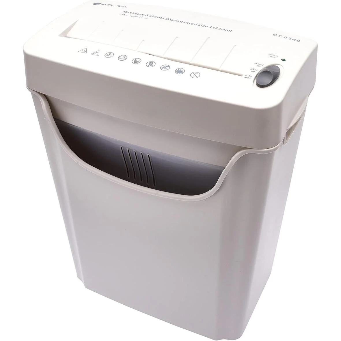 Atlas CC0540 Cross Cut 6 Sheet Paper Shredder