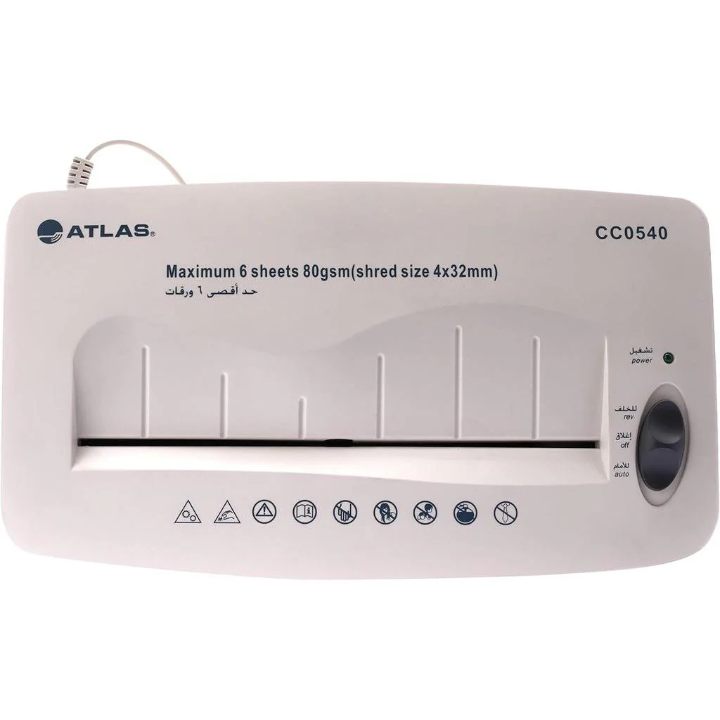 Atlas CC0540 Cross Cut 6 Sheet Paper Shredder - Image 2