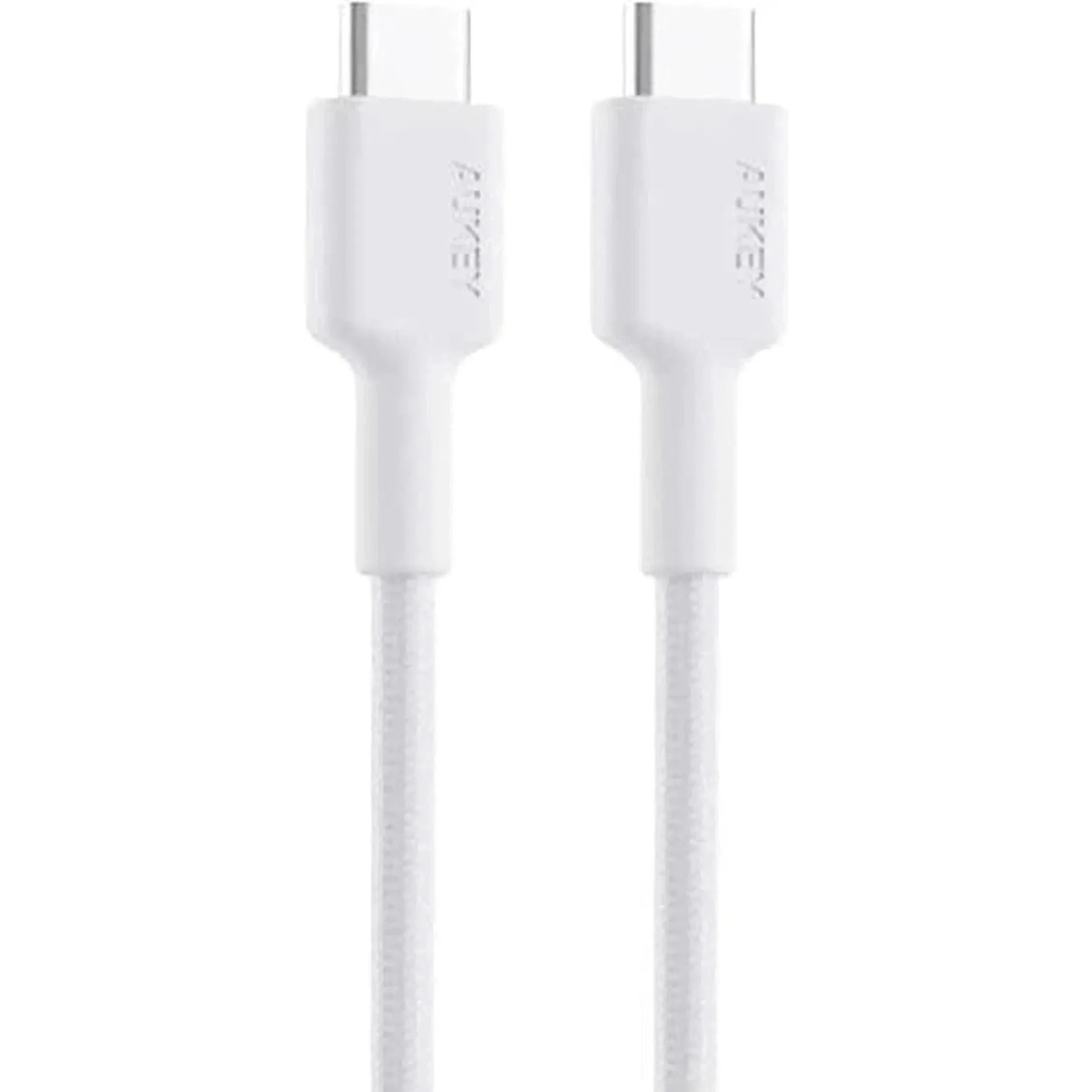 Aukey Braided Nylon Usb 2.0 To Usb-C Cable - 0.9m White