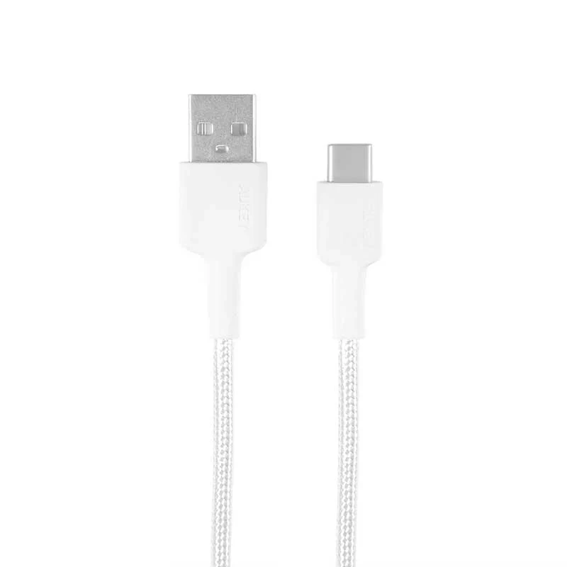 Aukey Braided Nylon Usb 2.0 To Usb-C Cable - 0.9m White - Image 2