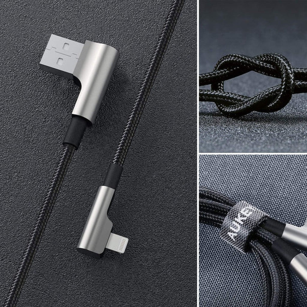 AUKEY CB-BAL6 Right Angle Gaming MFi Lighting Cable - Image 4