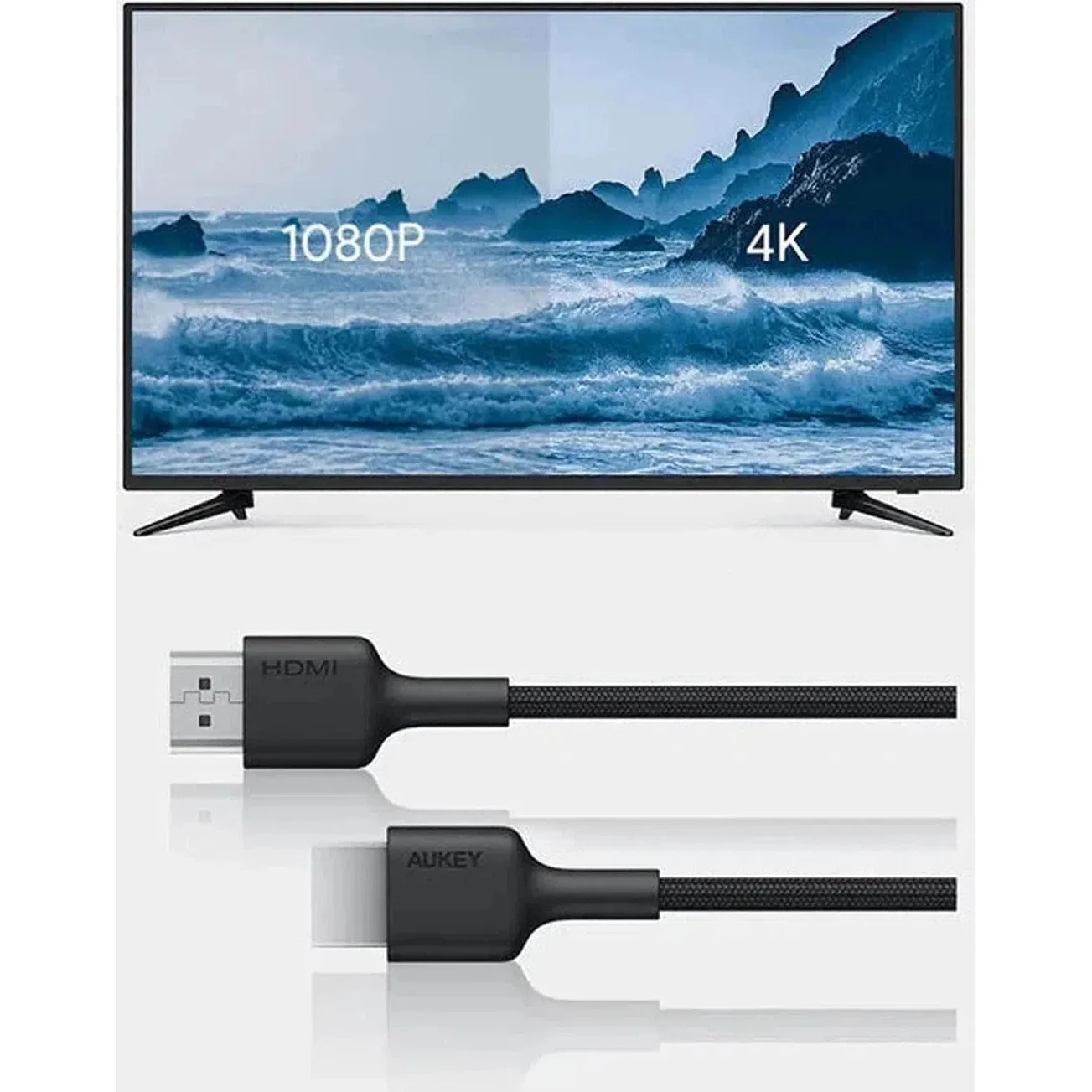 AUKEY CB-H01 BK HDMI Cable 2 meter (2-Pack) – Black & Red - Image 2