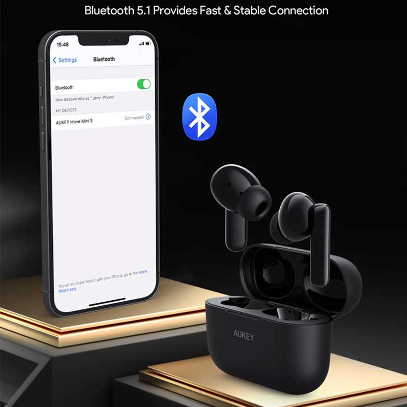 Aukey Ep-M1S 5.1 Tws True Wireless Bluetooth Earbuds - Black - Image 3