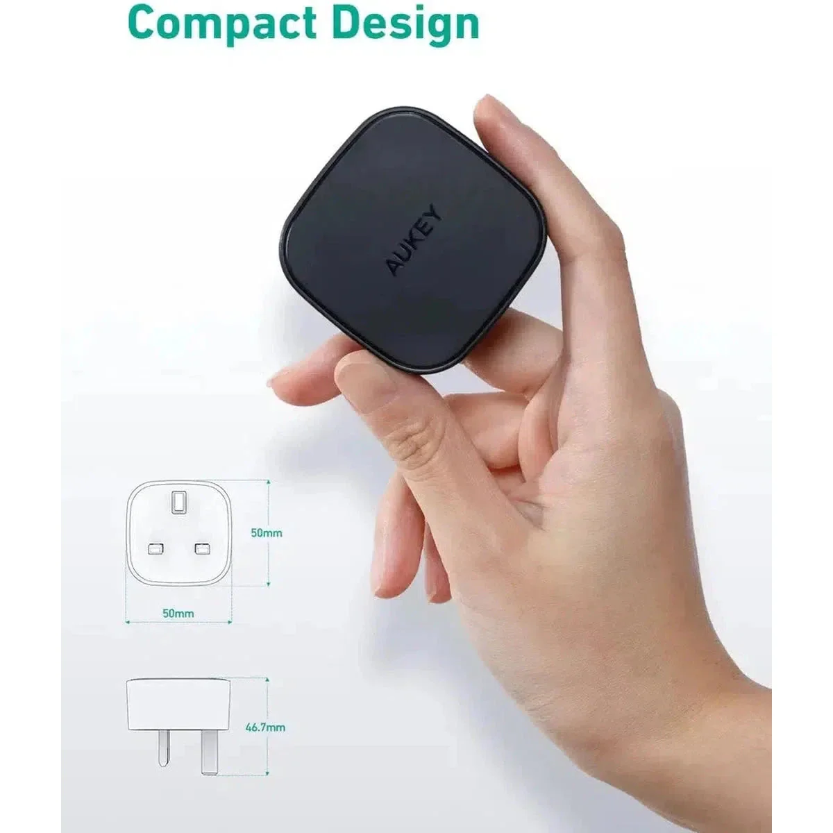 Aukey Pa-Y25 Bk 20W Single Port Pd Charger- Black - Image 3