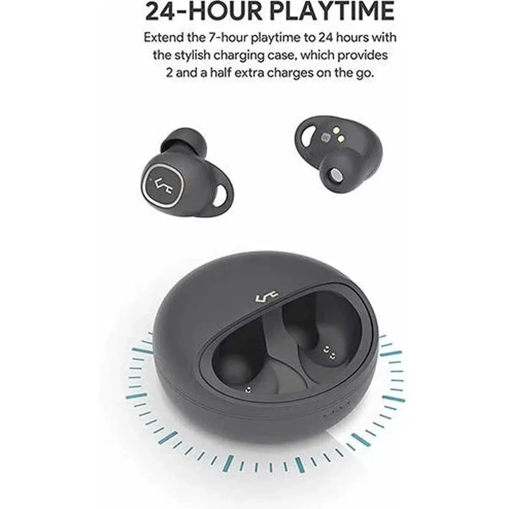 AUKEY True Wireless Earbuds with Rechargeable Case - Black - Image 2