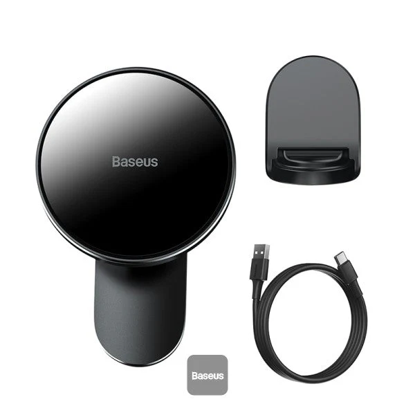 Baseus Big Energy Car Mount Wireless Charger - Black - Image 3