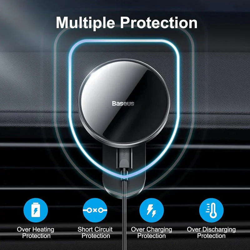 Baseus Big Energy Car Mount Wireless Charger - Black - Image 9
