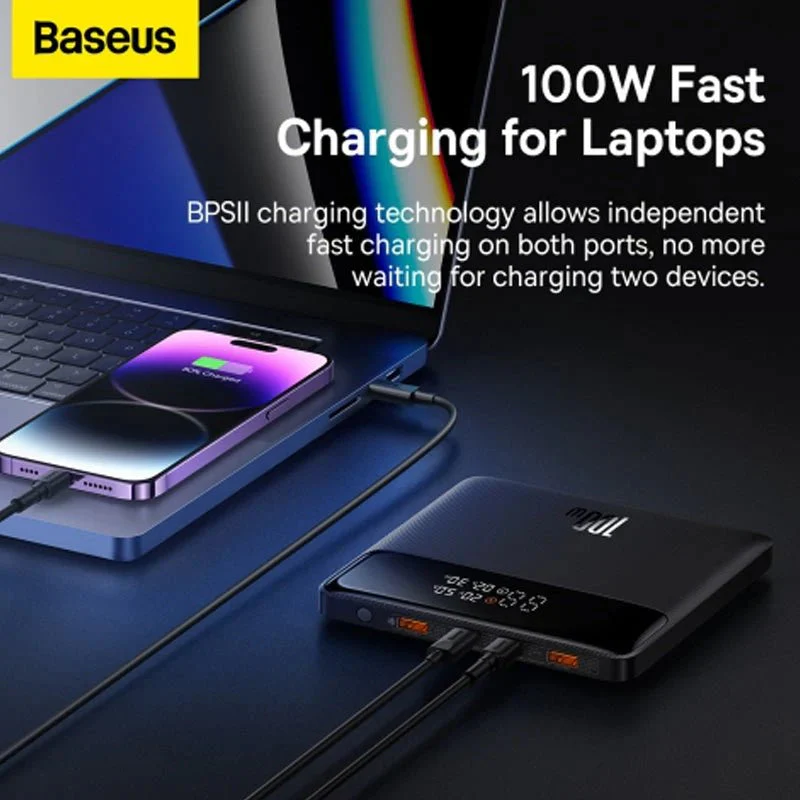 Baseus Blade Power Digital Display HD Edition Power Bank - 100W PD/ 20000mAh/ Black - Image 6