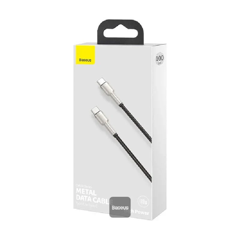 Baseus Cafule Series Metal Data Cable - Type-C / 100W / 1 Meter / Black - Image 6