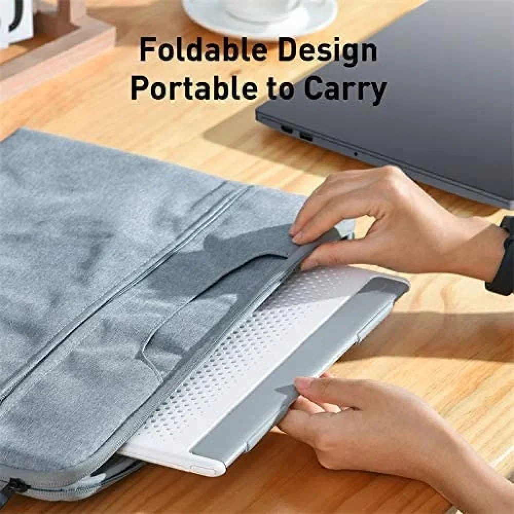 Baseus Let's Go Mesh Portable Laptop Stand White and Grey - Image 4