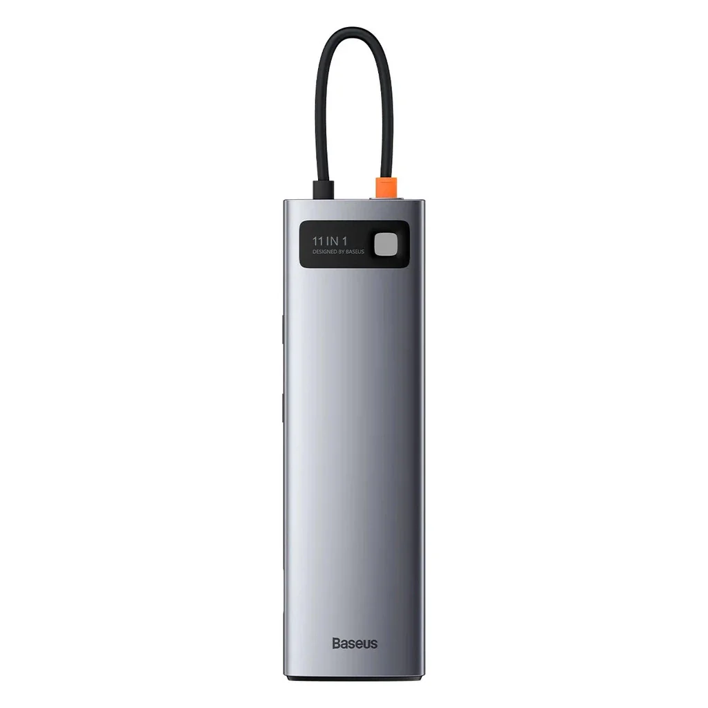 Baseus Metal Gleam Series 11-IN-1 Multifunctional Type-C Hub Docking Station Space Gray - Image 3