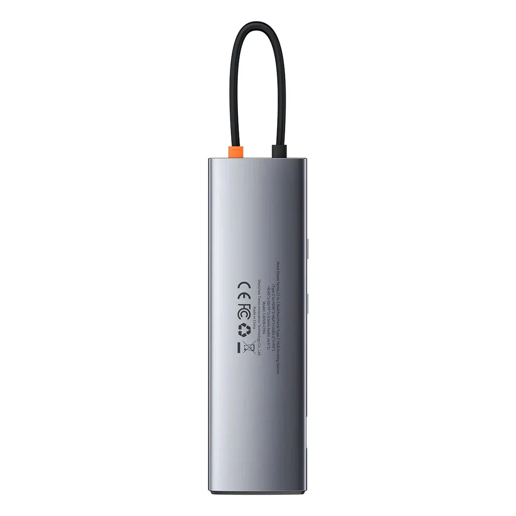 Baseus Metal Gleam Series 11-IN-1 Multifunctional Type-C Hub Docking Station Space Gray - Image 4