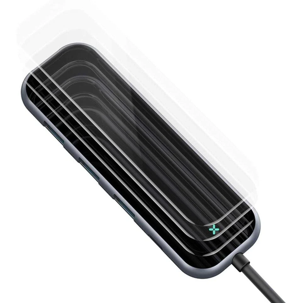 Baseus Multi-functional HUB (Type-C to 3xUSB3.0 + HD4K + SD/TF + PD) Deep gray - Image 4