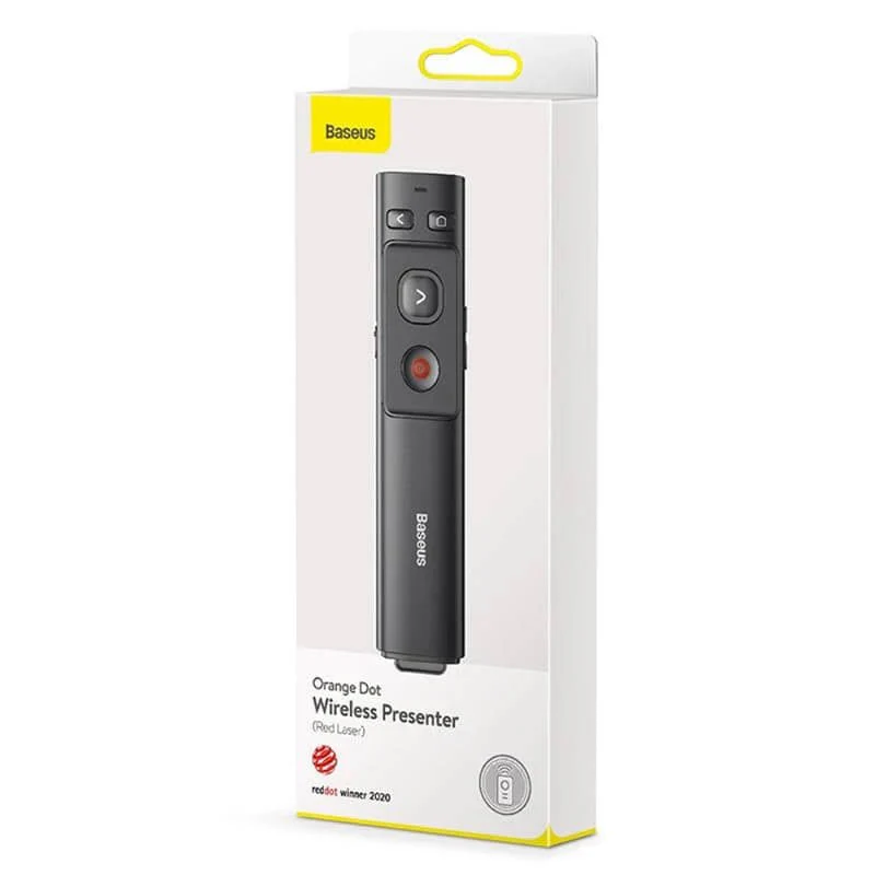Baseus Orange Dot Wireless Presenter - RF2.4G Hz / 100m / Grey - Image 7