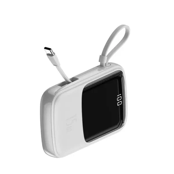 Baseus Qpow Digital Display Power Bank - Type C / 3A / 10000mAh / White - Image 4