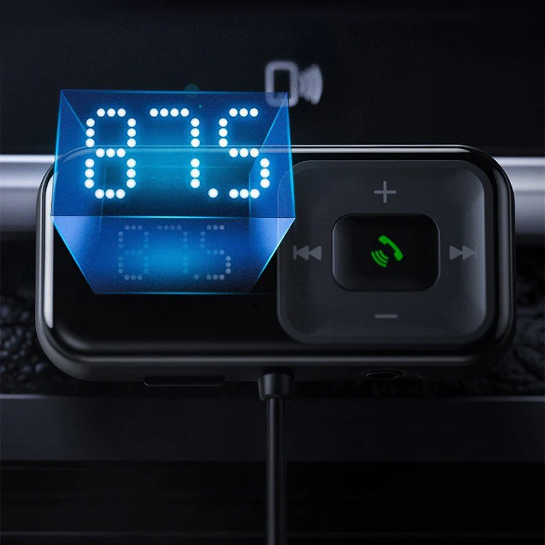Baseus S-16 Bluetooth 5.0 FM Transmitter Wireless MP3 Car Charger-CCTM-E01 - Image 3