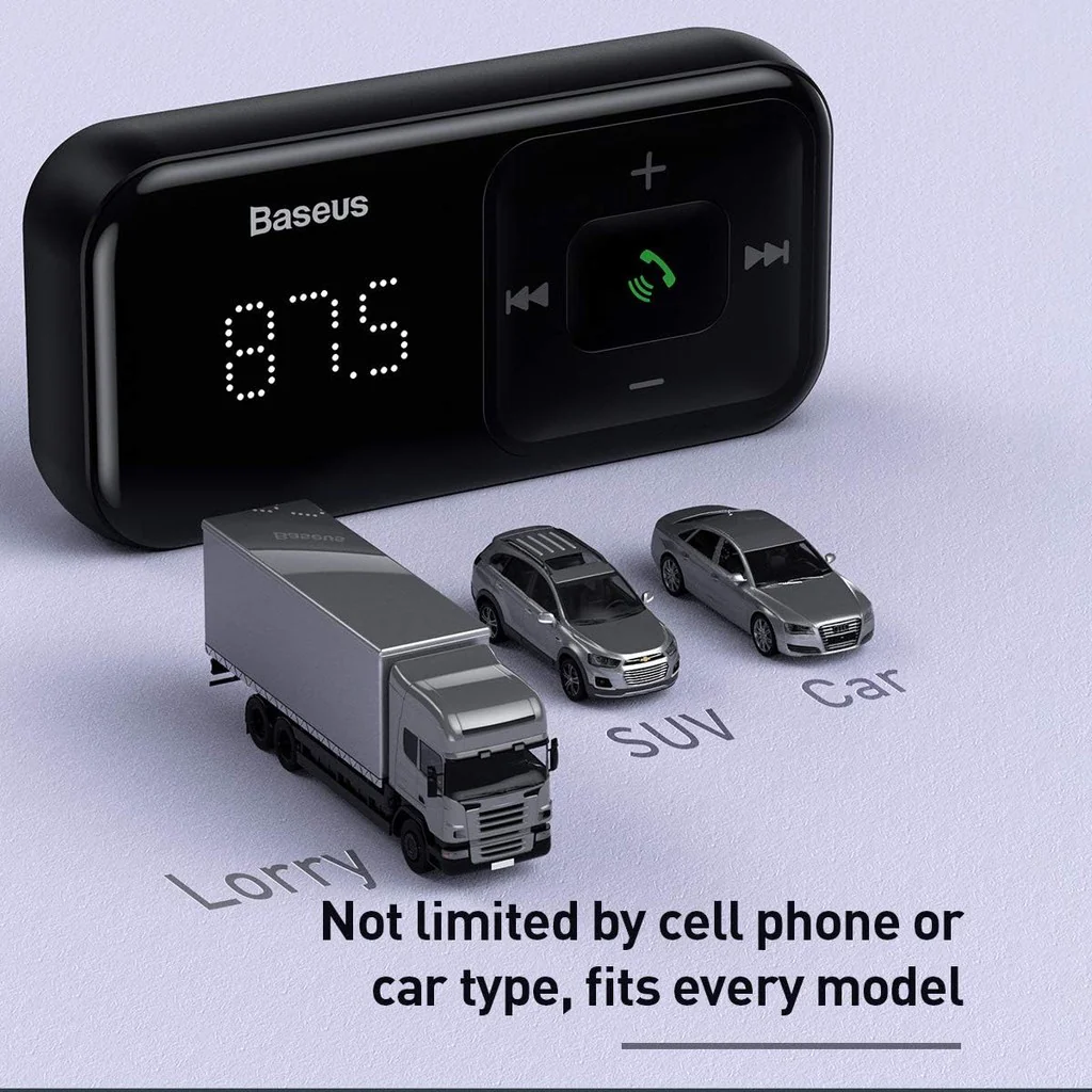 Baseus S-16 Bluetooth 5.0 FM Transmitter Wireless MP3 Car Charger-CCTM-E01 - Image 5