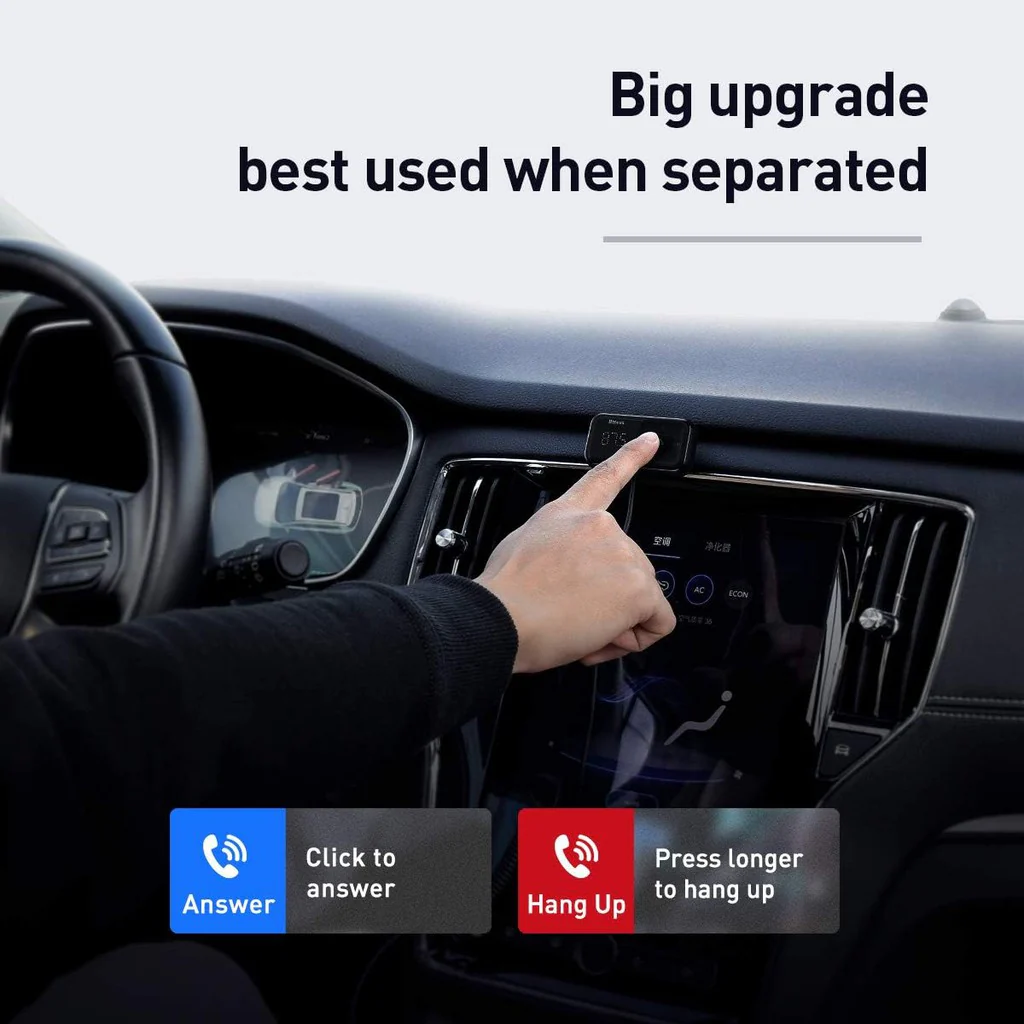 Baseus S-16 Bluetooth 5.0 FM Transmitter Wireless MP3 Car Charger-CCTM-E01 - Image 6