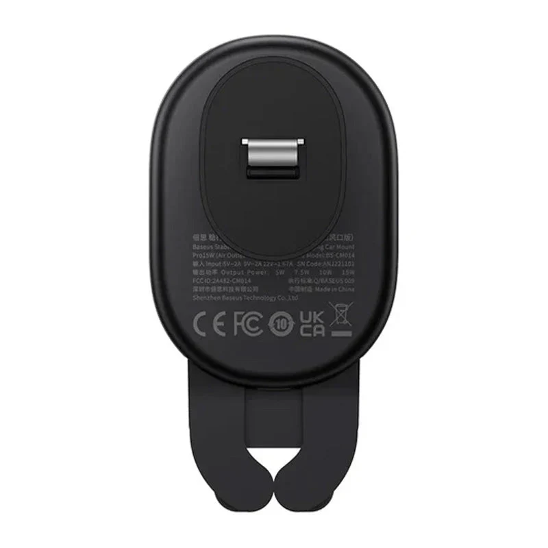 Baseus Stable Gravitational Wireless Charging Car Mount Pro 15W (Air Outlet Version) - Black - Image 6