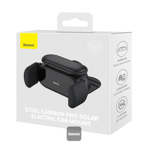 Baseus Steel Cannon Pro Solar Electric Car Mount - Black - Image 10