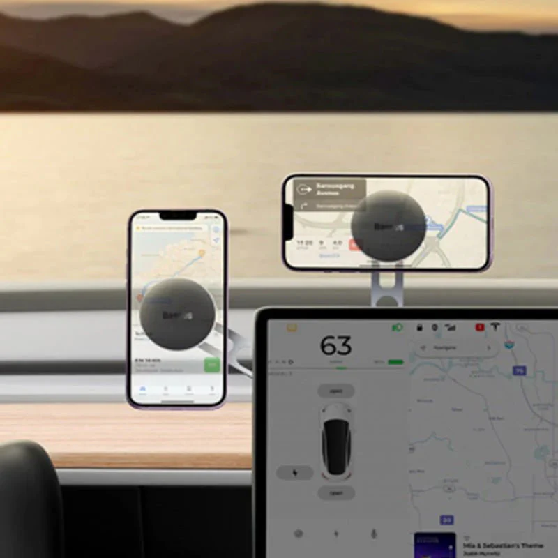 Baseus T-Space Series Folding Metal Car Phone Mount - Frost Silver - Image 6