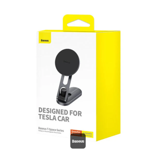 Baseus T-Space Series Folding Metal Car Phone Mount - Frost Silver - Image 8
