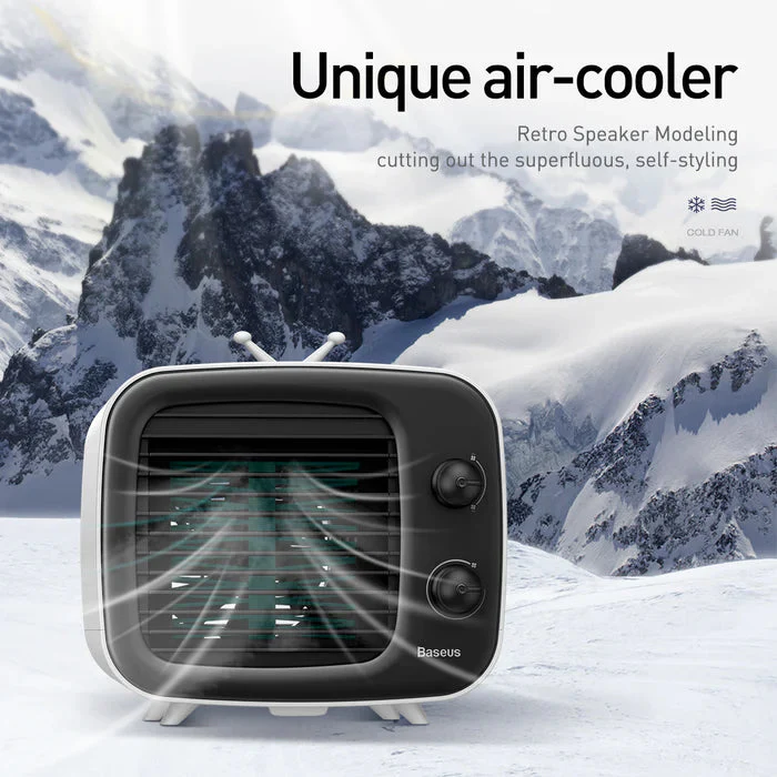 Baseus Time Desktop Evaporative Cooler Fan Windmill Air-Cooler Ice Water White + Black - CXTM-21 - Image 2