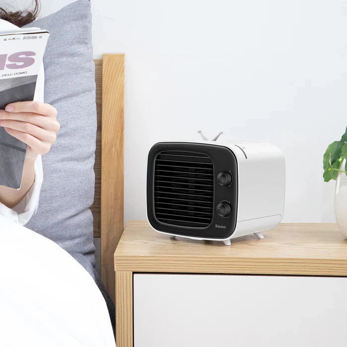 Baseus Time Desktop Evaporative Cooler Fan Windmill Air-Cooler Ice Water White + Black - CXTM-21 - Image 3