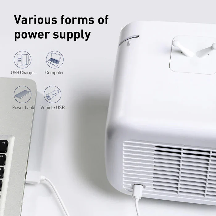 Baseus Time Desktop Evaporative Cooler Fan Windmill Air-Cooler Ice Water White + Black - CXTM-21 - Image 5