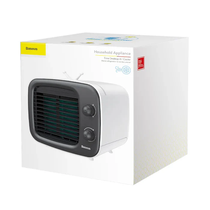 Baseus Time Desktop Evaporative Cooler Fan Windmill Air-Cooler Ice Water White + Black - CXTM-21 - Image 6