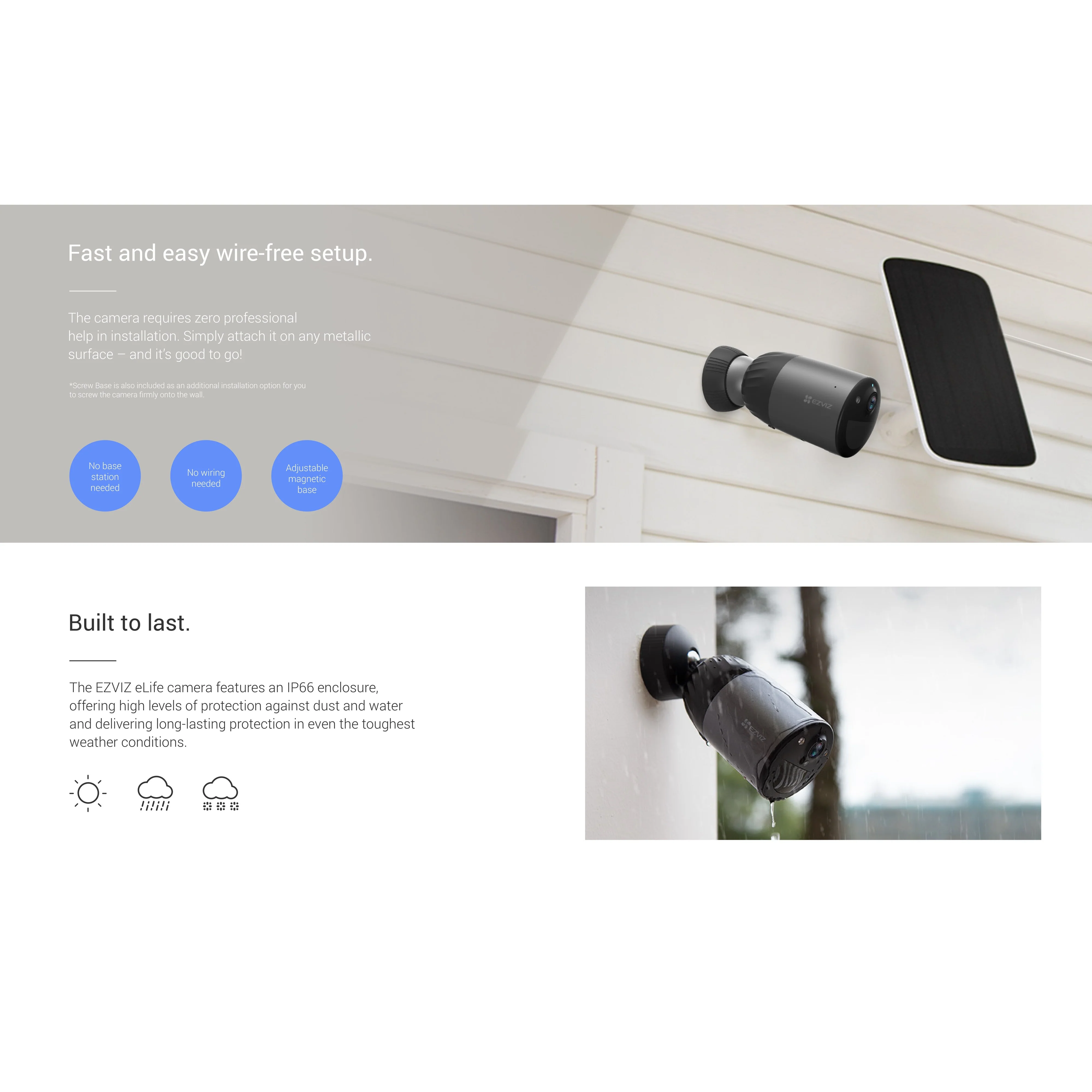 Ezviz BC1C 4Mp Wifi Inbuilt Battery Camera Indoor / Outdoor Kit - Image 7