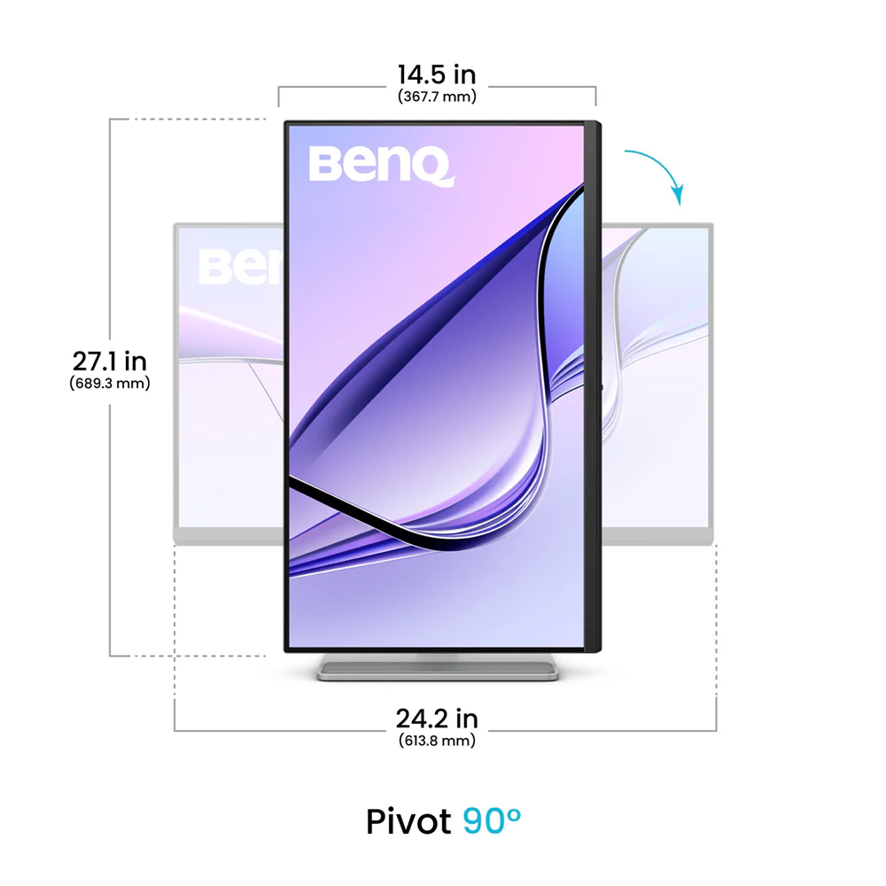 BenQ 27″ MA270UP 4K Glossy Monitor for MacBook Pro and MacBook Air with USB-C 90W Speakers - Image 8