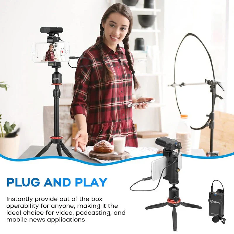 BOYA BY-WM4 PRO K1 Dual Channel 2.4G Wireless Studio Condenser Microphone Lavalier Interview Mic For DSLR Cameras - Image 2