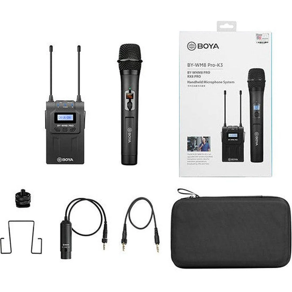 Boya Uhf Wireless Mic With One Receiver And One Handheld Microphone - Black - Image 2