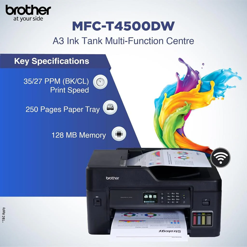 Brother MFC-T4500DW Multi-function A3 Ink Tank Printer - Image 6