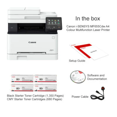 Canon i-SENSYS Colour Multifunction Laser Printer MF655Cdw A4 - Image 3