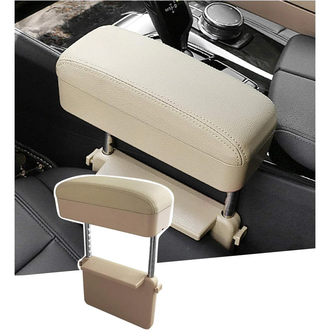 Car Mounted Storage Arm Chair Beige S6911